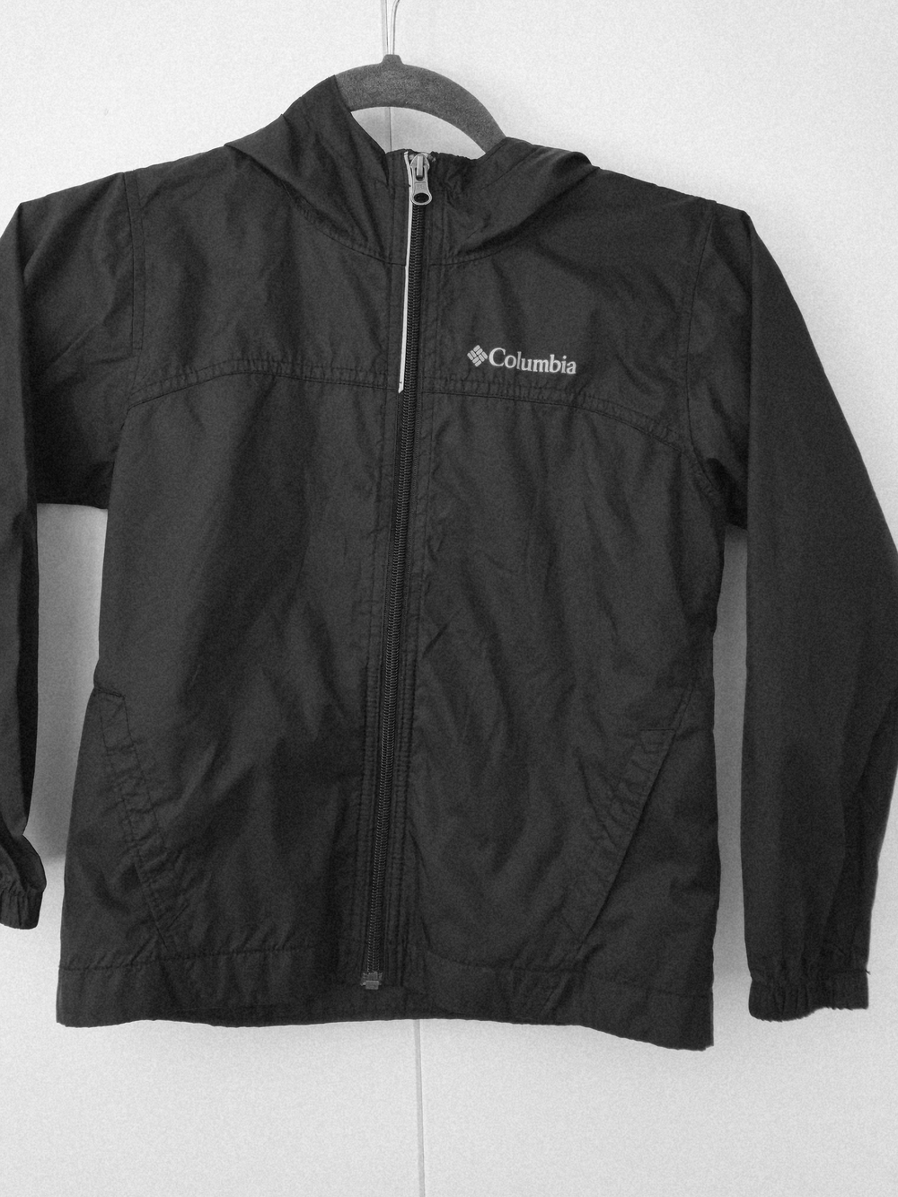 Columbia Black Kids Hooded Windbreaker Jacket